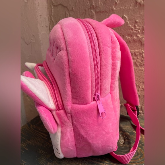 NWT PINK PLUSH GIRLS BACKPACK double zip kitty 10'x10'x3'inch. Excellent quality - Picture 16 of 17